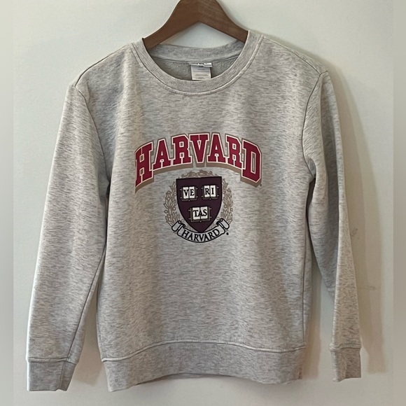 Tops - Harvard Crest and Classic Graphic Crew Neck Sweatshirt